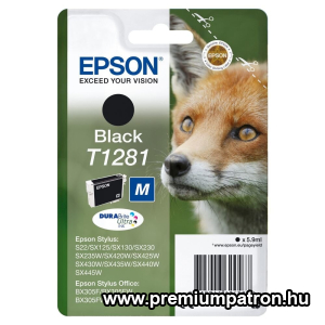 EPSON T1281 (C13T12814012) (5,9ML) FEKETE EREDETI TINTAPATRON LEÉRTÉKELT